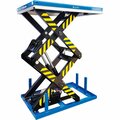 Global Industrial Power Double Scissor Lift Table, 51in x 33in, 4400 Lb. Cap, 70in Raised Height 293228